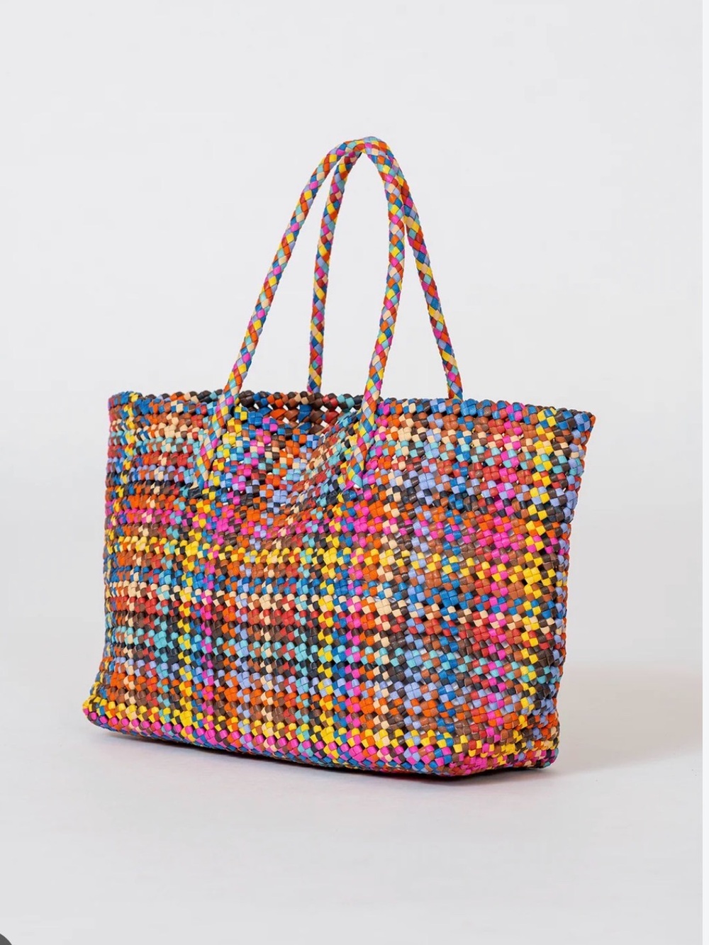 Dragon Diffusion Multicolor Woven Tote - Flower Multi Tote